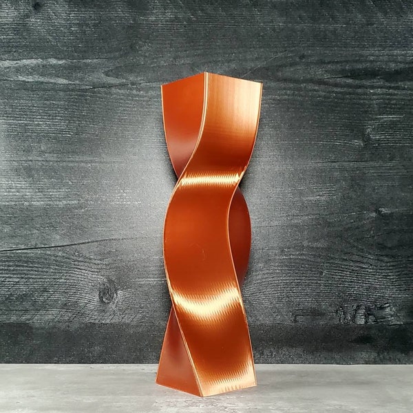 Tall Geometric Copper Vase or Centerpiece | Flower Vase | Home Decor | Modern