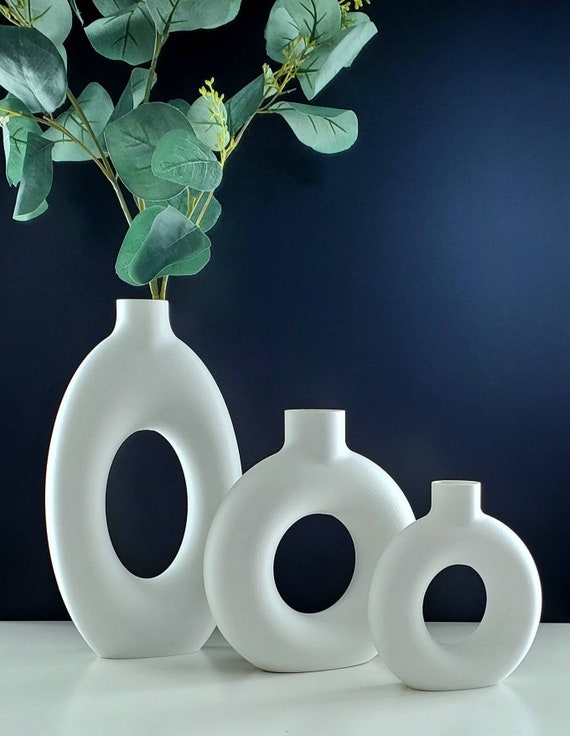 Matte White Tall and Large Nordic Vase 6/8/9/10/12/15 inch Home Decor