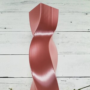 Tall Geometric Rose Gold Vase or Centerpiece image 3