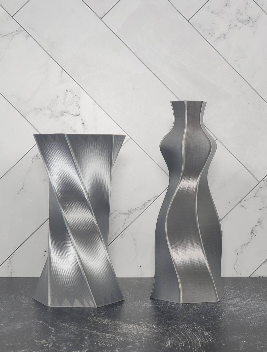 Silver Vase Set Table Vase or Centerpiece Home Decor Etsy