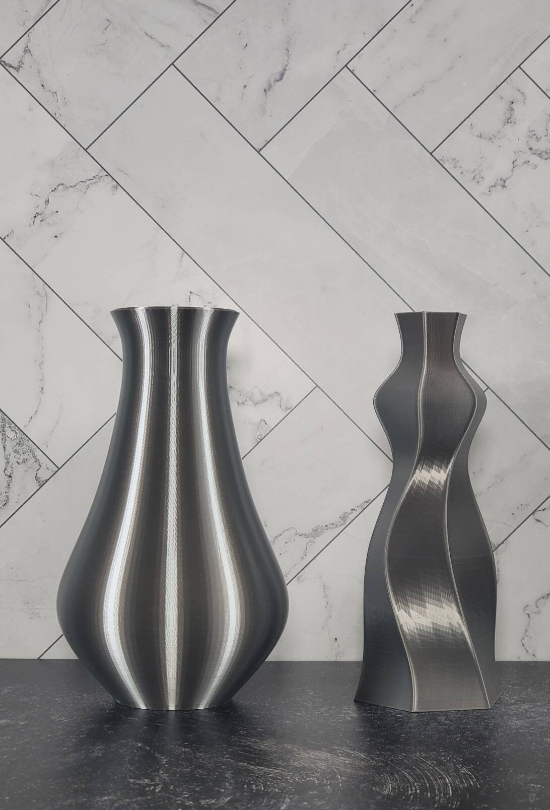 Silver Vase Set Table Vase or Centerpiece Home Decor Etsy