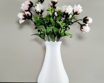 8 inch Minimalist Matte White Bud Vase