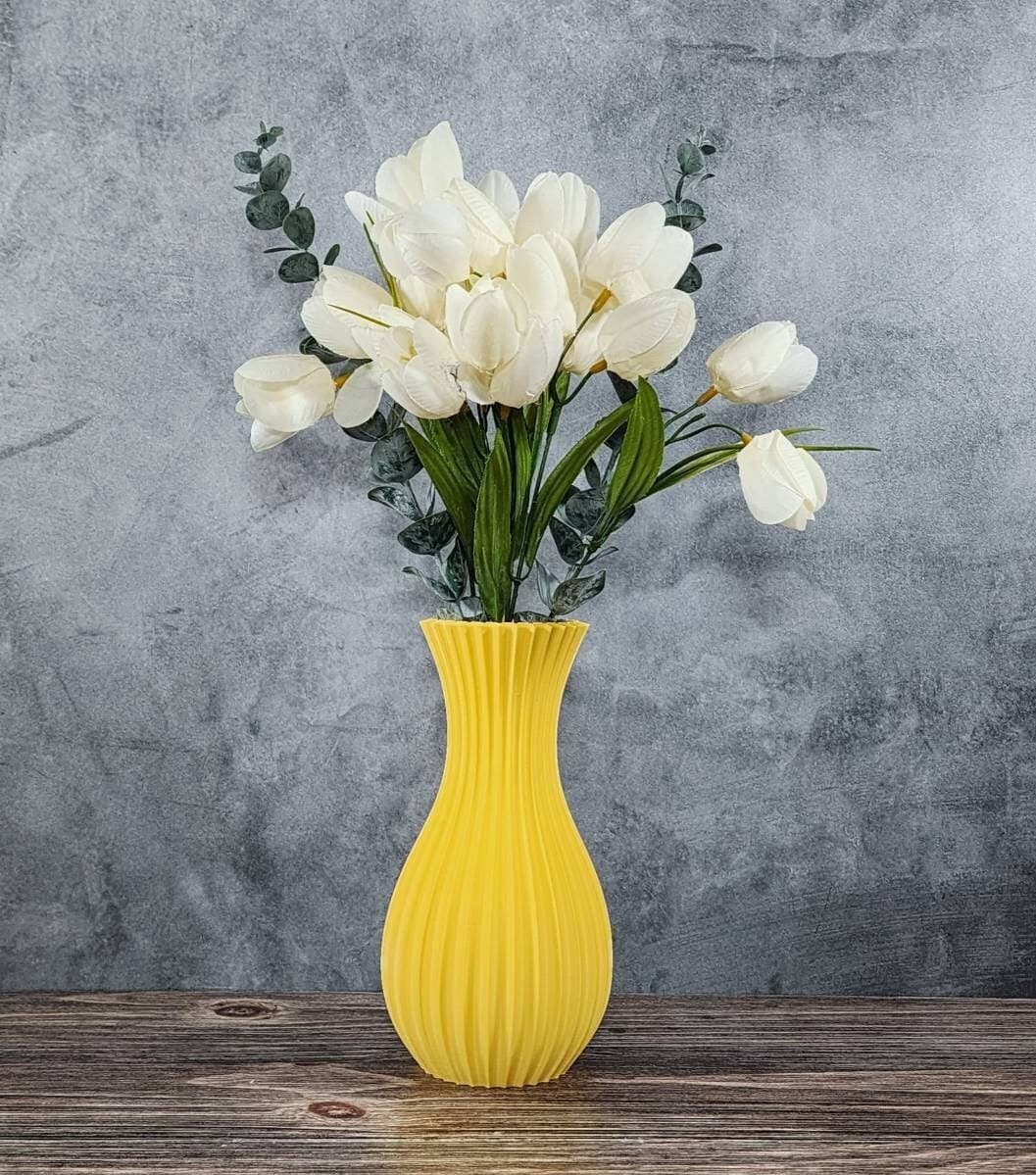 Matte Striped Mini Vase