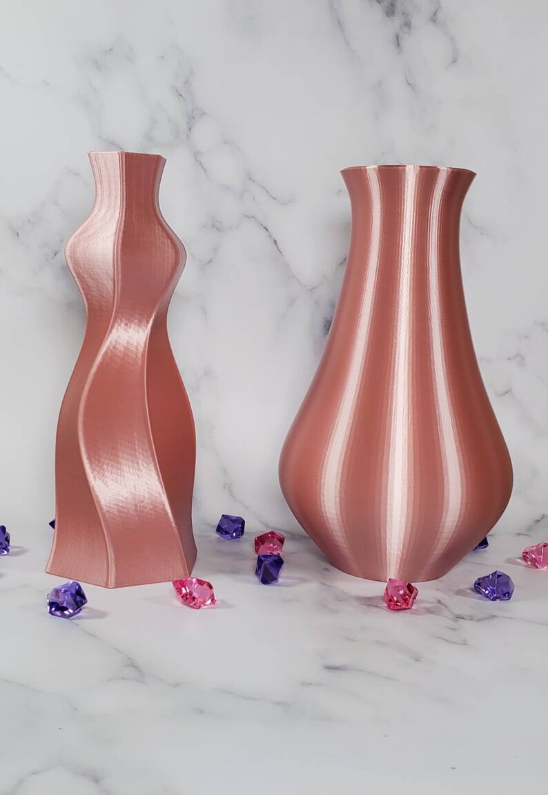 Rose Gold Vase Set Etsy