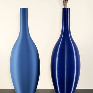 12 to 19 inch Tall Matte Navy Blue Modern Nordic Vase image 8