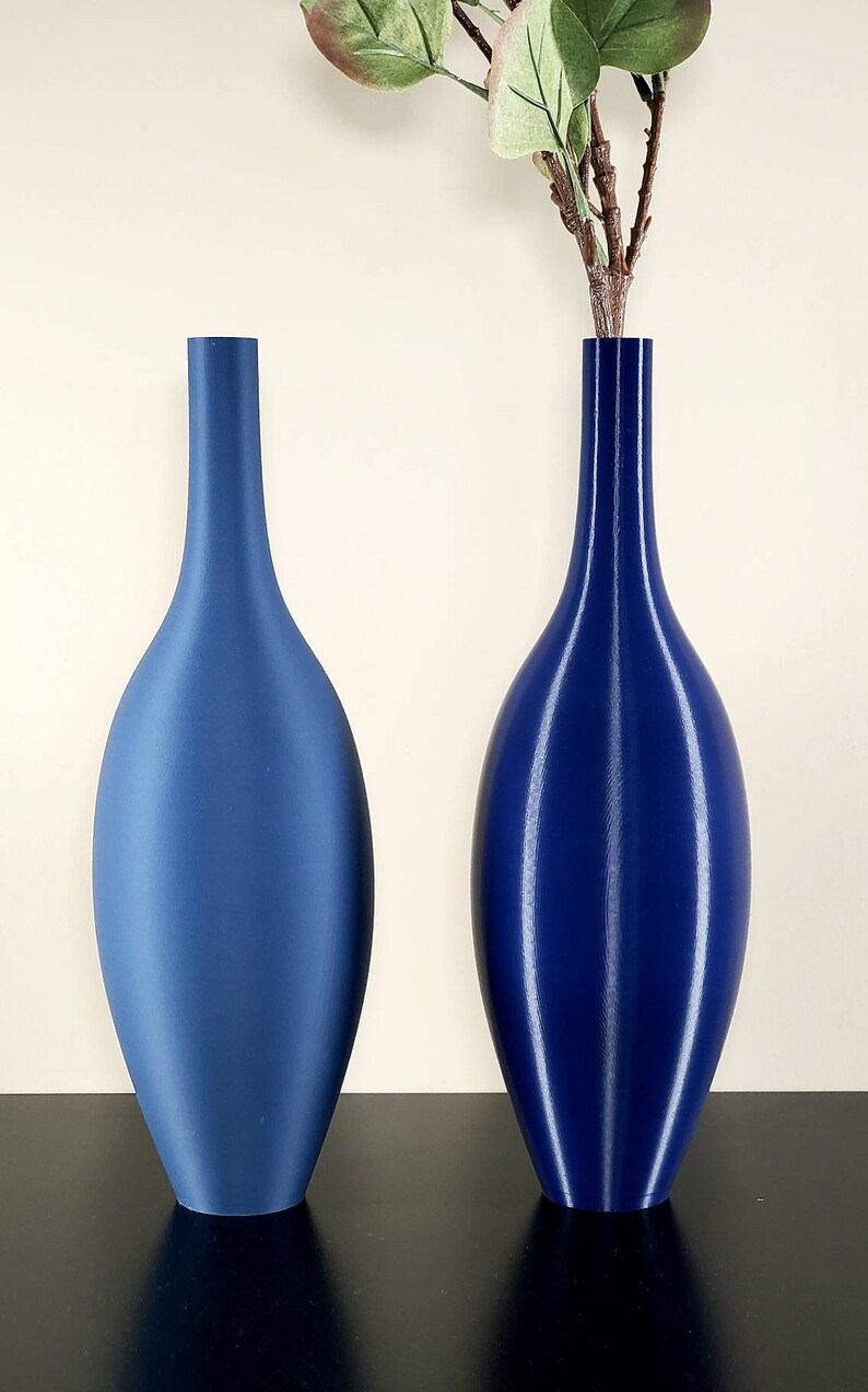 12 to 19 inch Tall Matte Navy Blue Modern Nordic Vase image 8