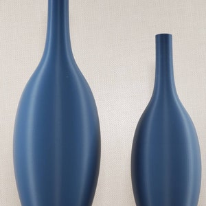 12 to 19 inch Tall Matte Navy Blue Modern Nordic Vase image 3