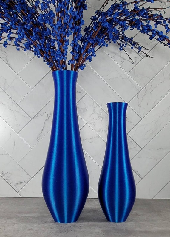 12 13 14 15 Inch Tall Stunning Blue Bud Vase Sapphire Etsy