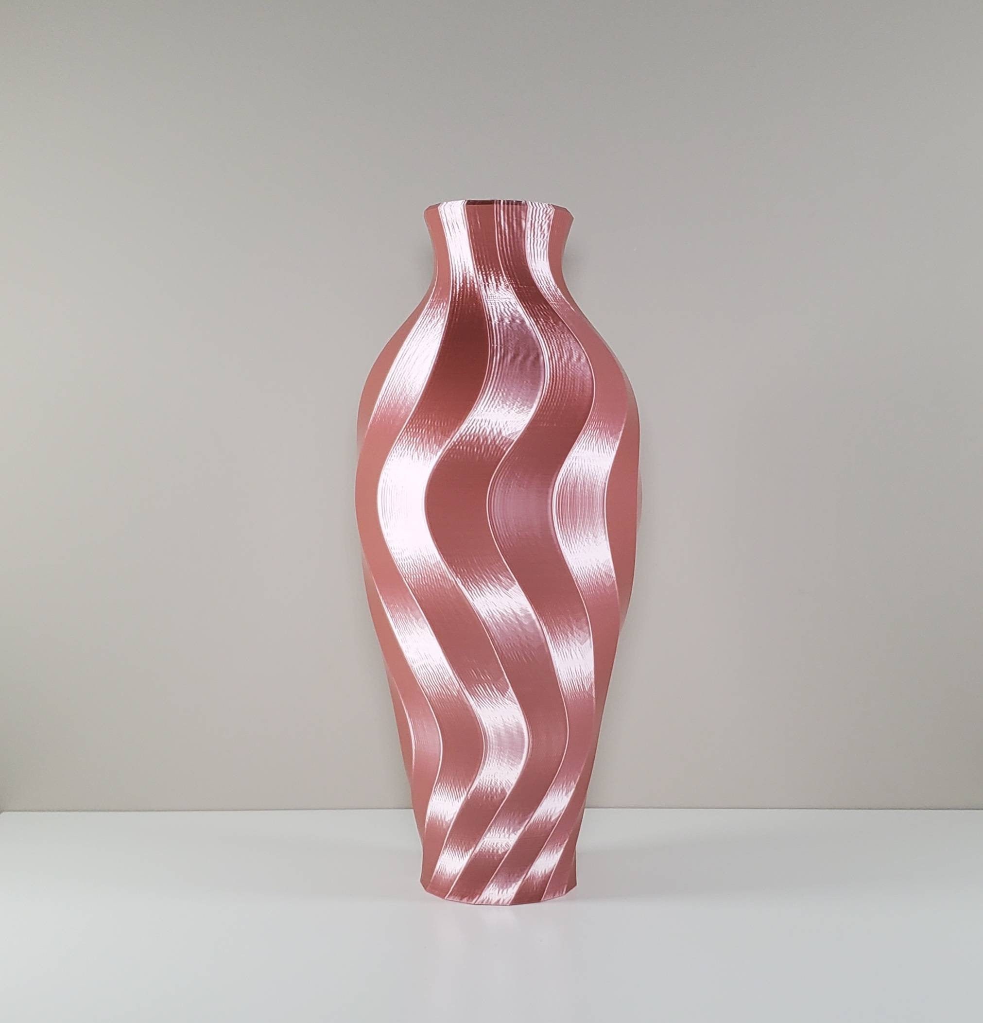 8 to 15 Inch Twirl Rose Gold Vase Home Decor Party Decor Etsy