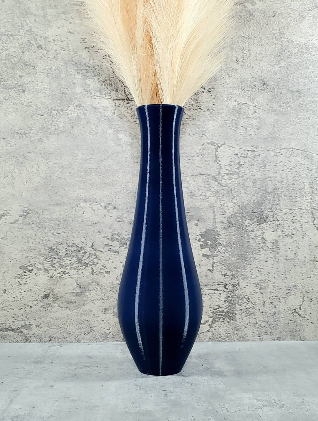 Navy Blue Bud Vase Modern Home Decor Table Vase Centerpiece Etsy