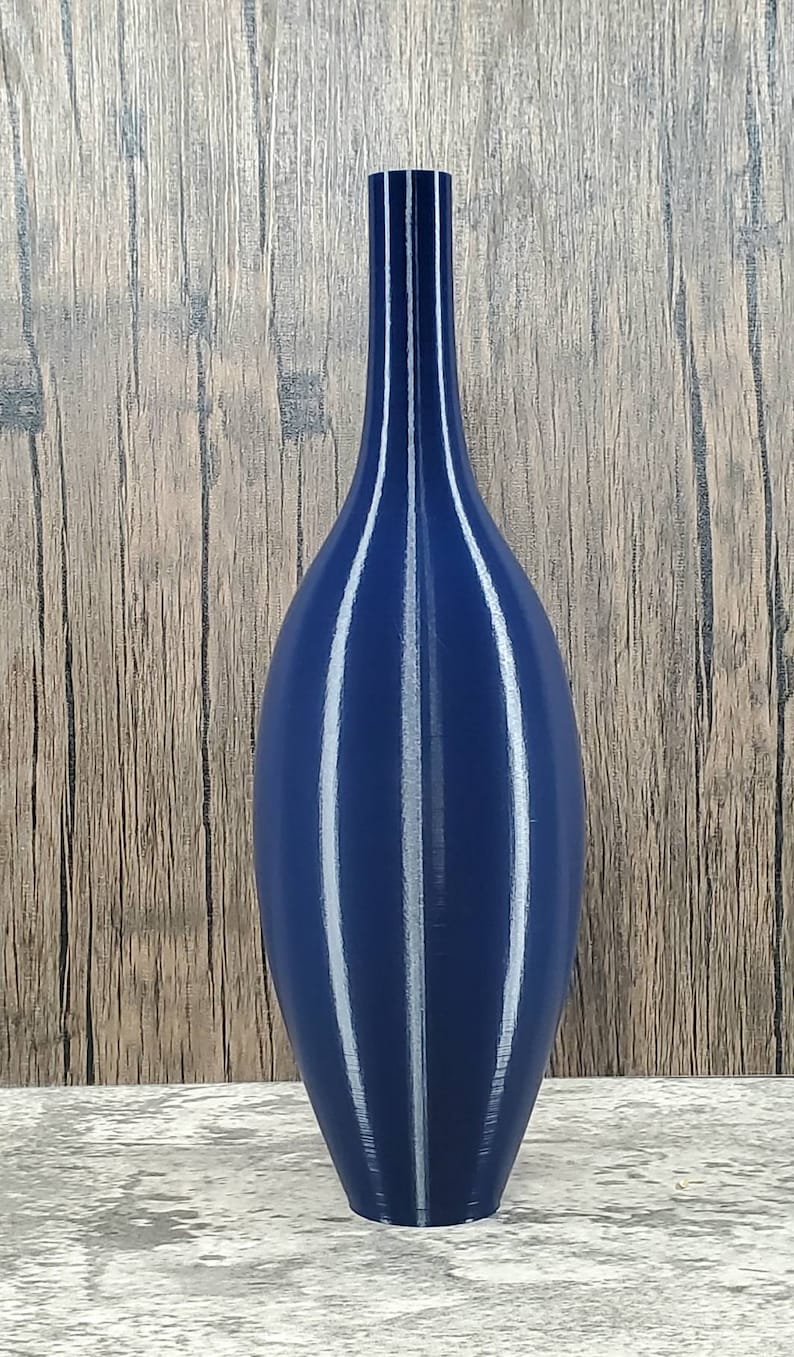 12 to 19 inch Tall Matte Navy Blue Modern Nordic Vase image 10