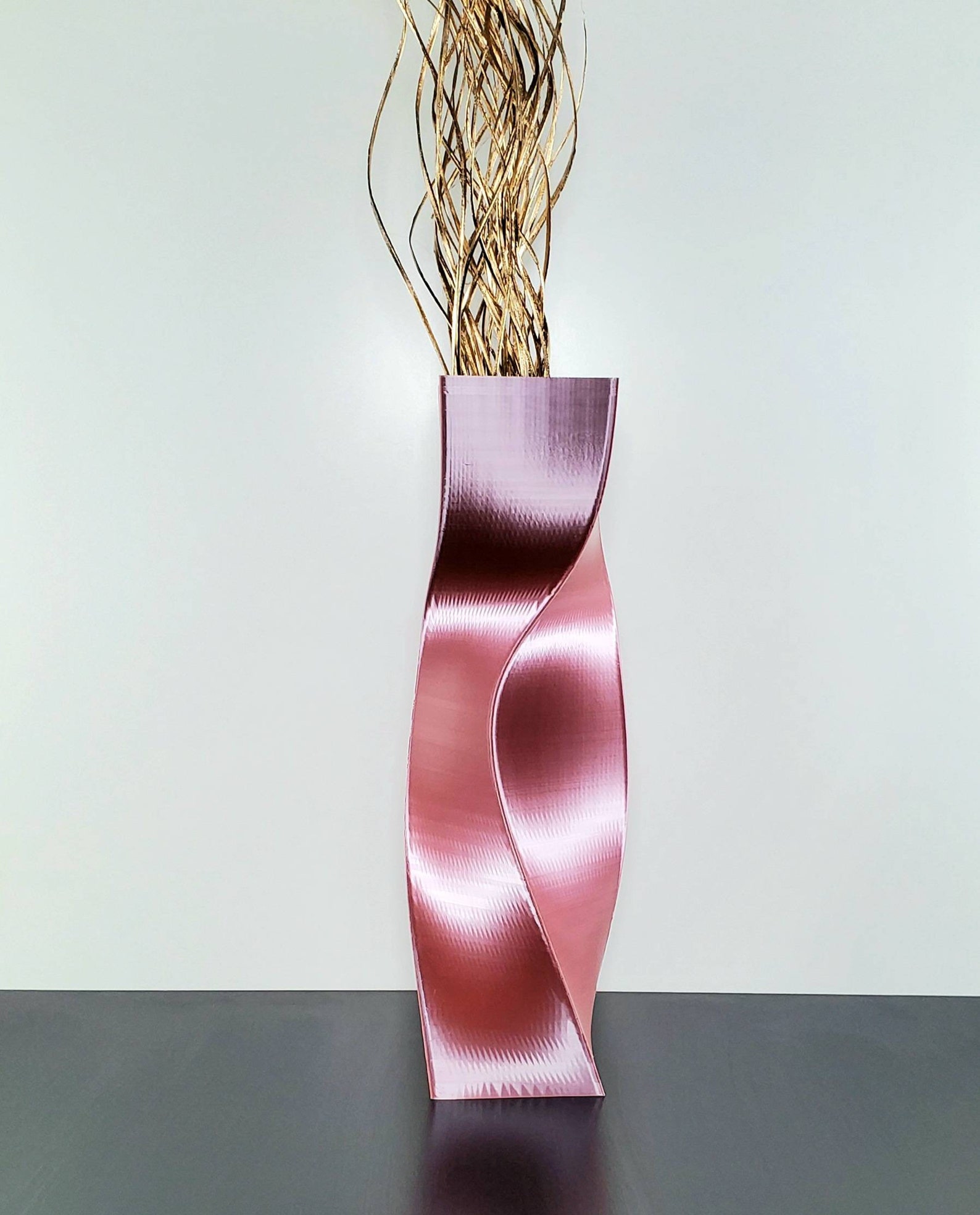 Tall Geometric Rose Gold Vase or Centerpiece Etsy