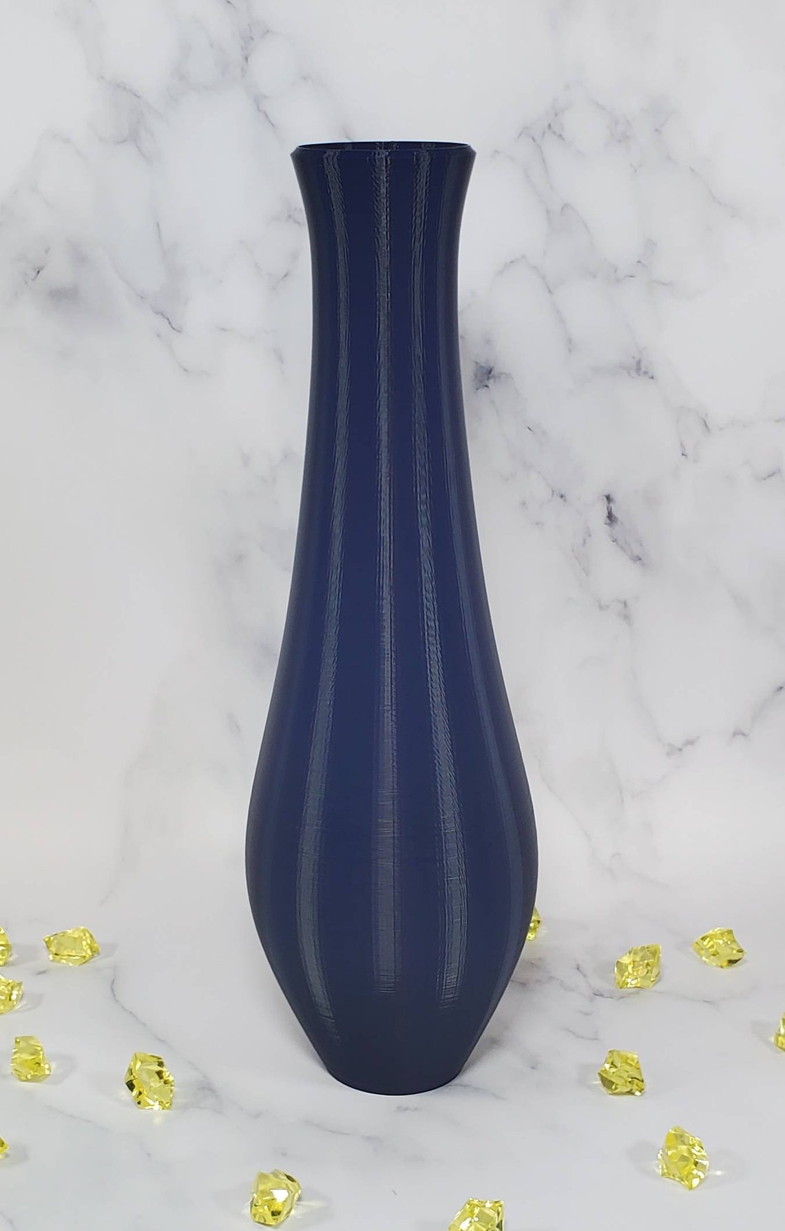12 Inch Tall Navy Blue Bud Vase Etsy