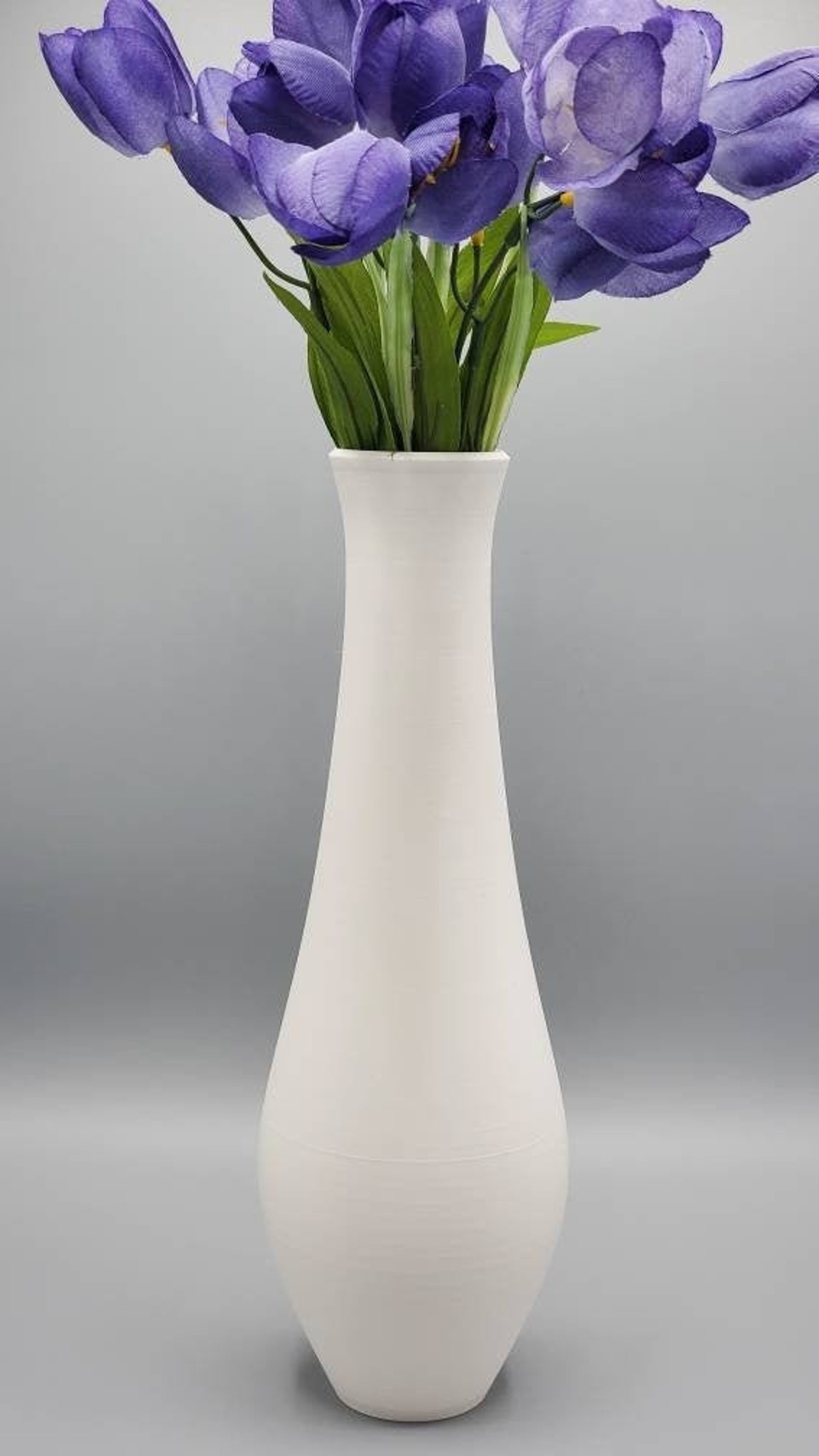 12 Inch to 19 Inch Tall Matte White Bud Vase Modern Home Etsy