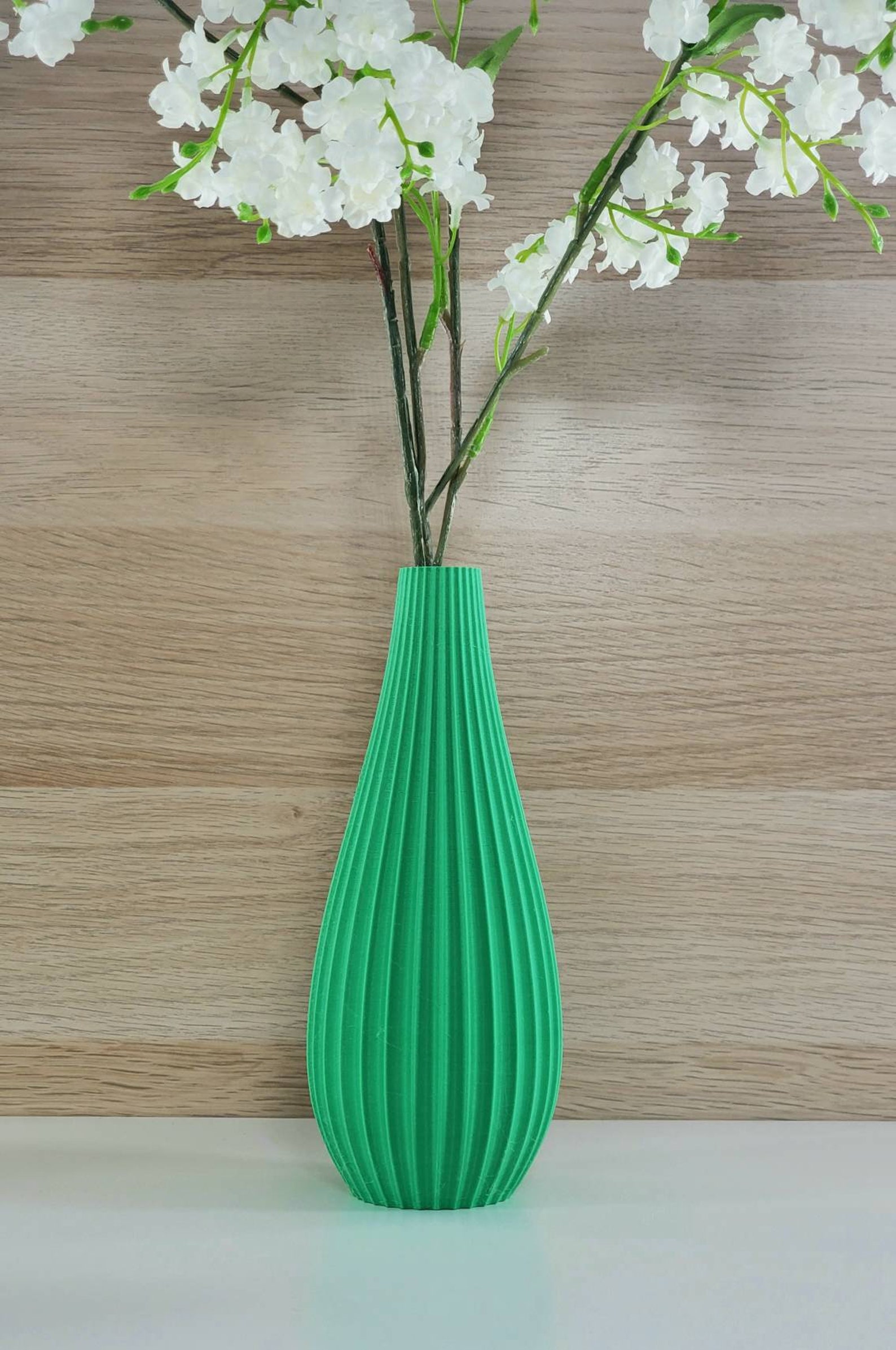 Matte Green Modern Rippled Bud Vase Desk Vase Home Decor Etsy