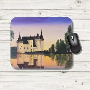 CHÂTEAU DE CHENONCEAU Custom Mouse pad |Medieval Castel Mouse Pad| Loire Valley Castles  Office Decoration |French Royal Сastle  Mouse Pad