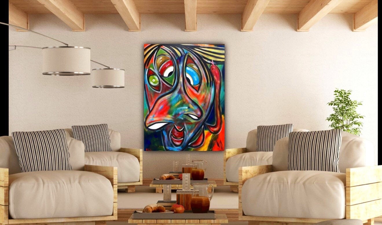 Original abstrakte Malerei auf Leinwänden moderne Wand Kunst | Etsy