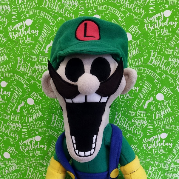 Plush to order. Mr.L exe. Mario exe.  Mario's Madness. Large plush toy. Size 21.5 inch(55 cm)