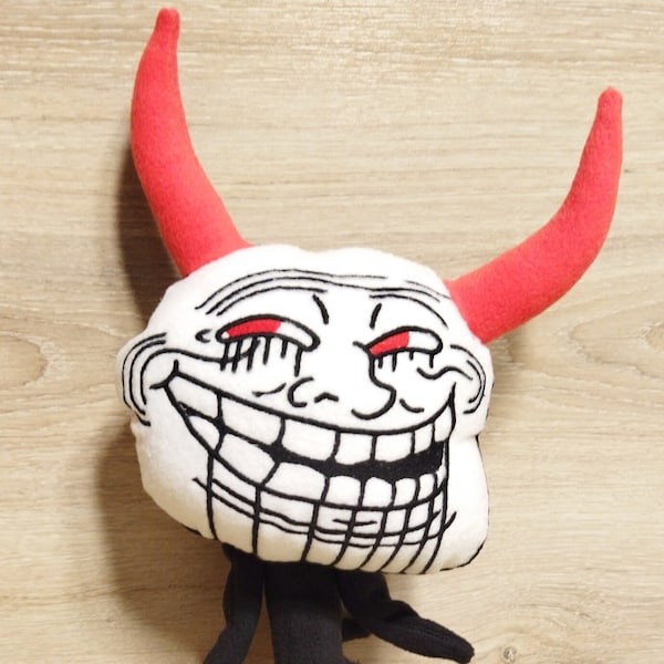 Trollface. The devil phase 1. The trollge incidents. Large plush toy. Size 13 inch