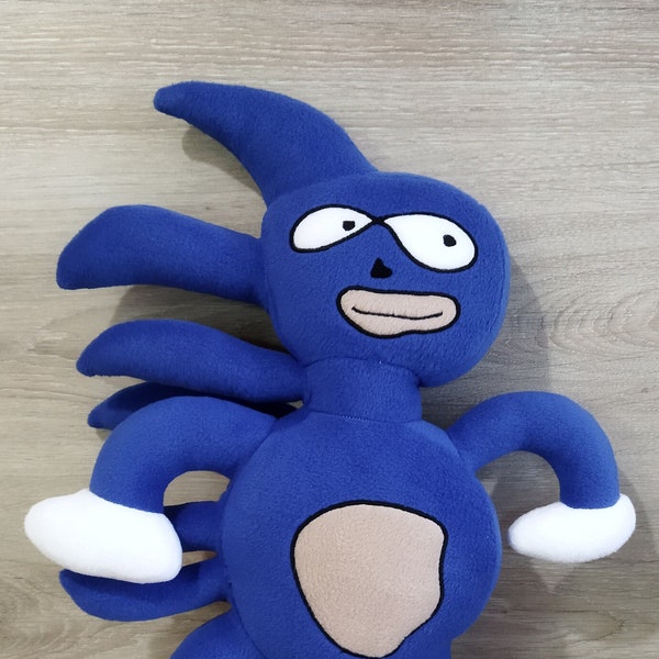 Sanic meme gotta go fast. Large plush toy. Size 19 inch(50 cm).