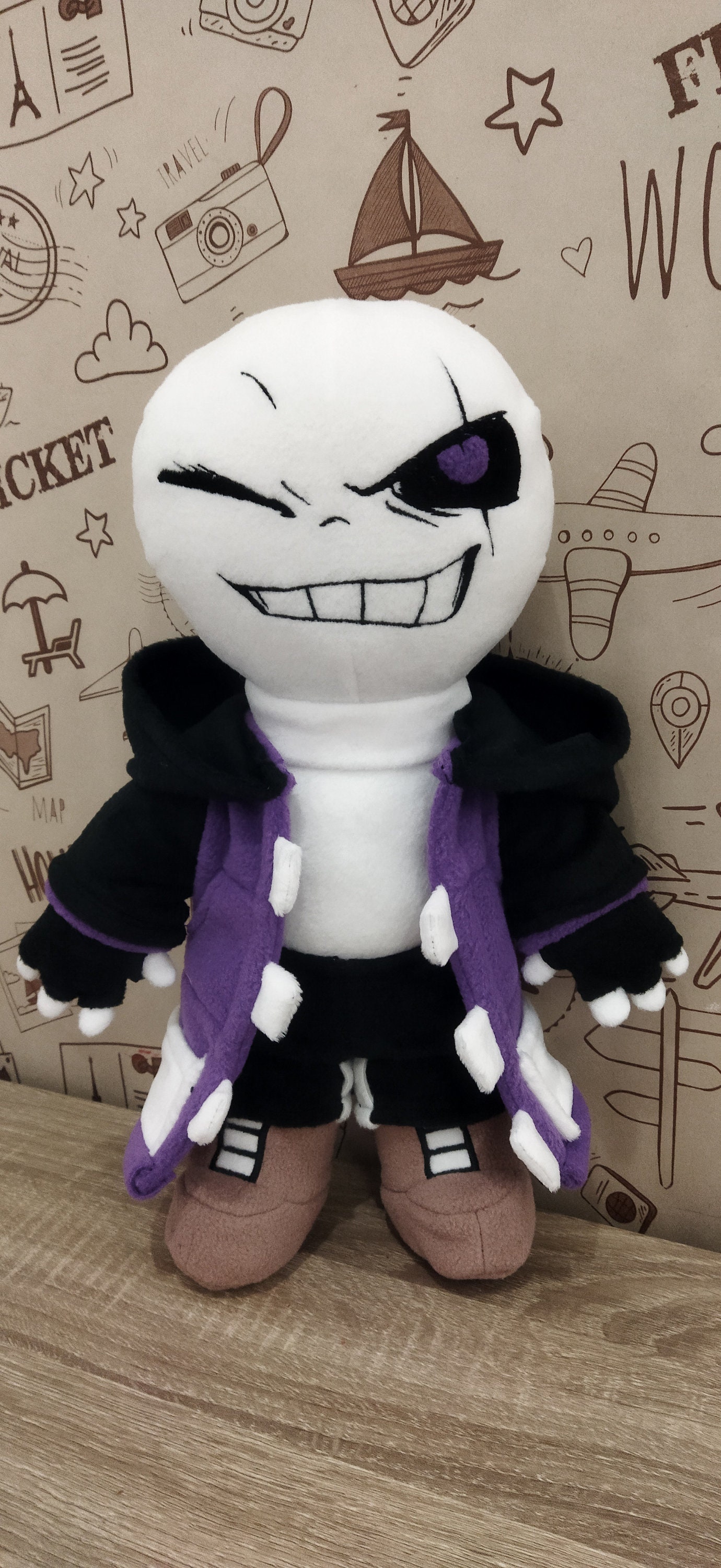 Cross Sans. Undertale. Large plush toy. Size 15 inch