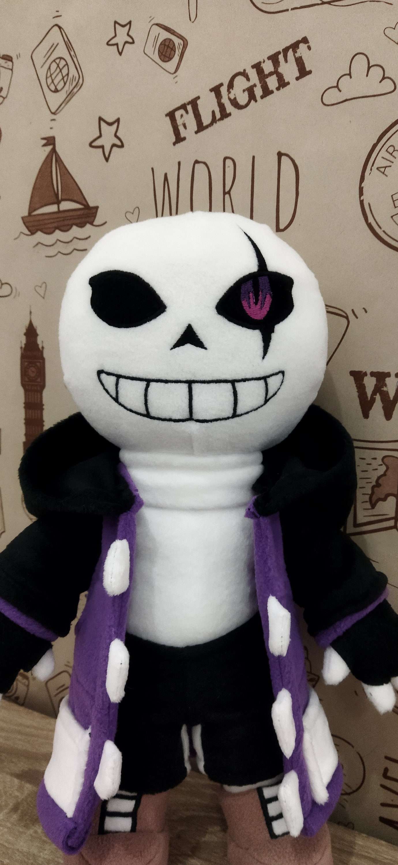 Killer Sans. Undertale. Large Plush Toy. Size 15 Inch 