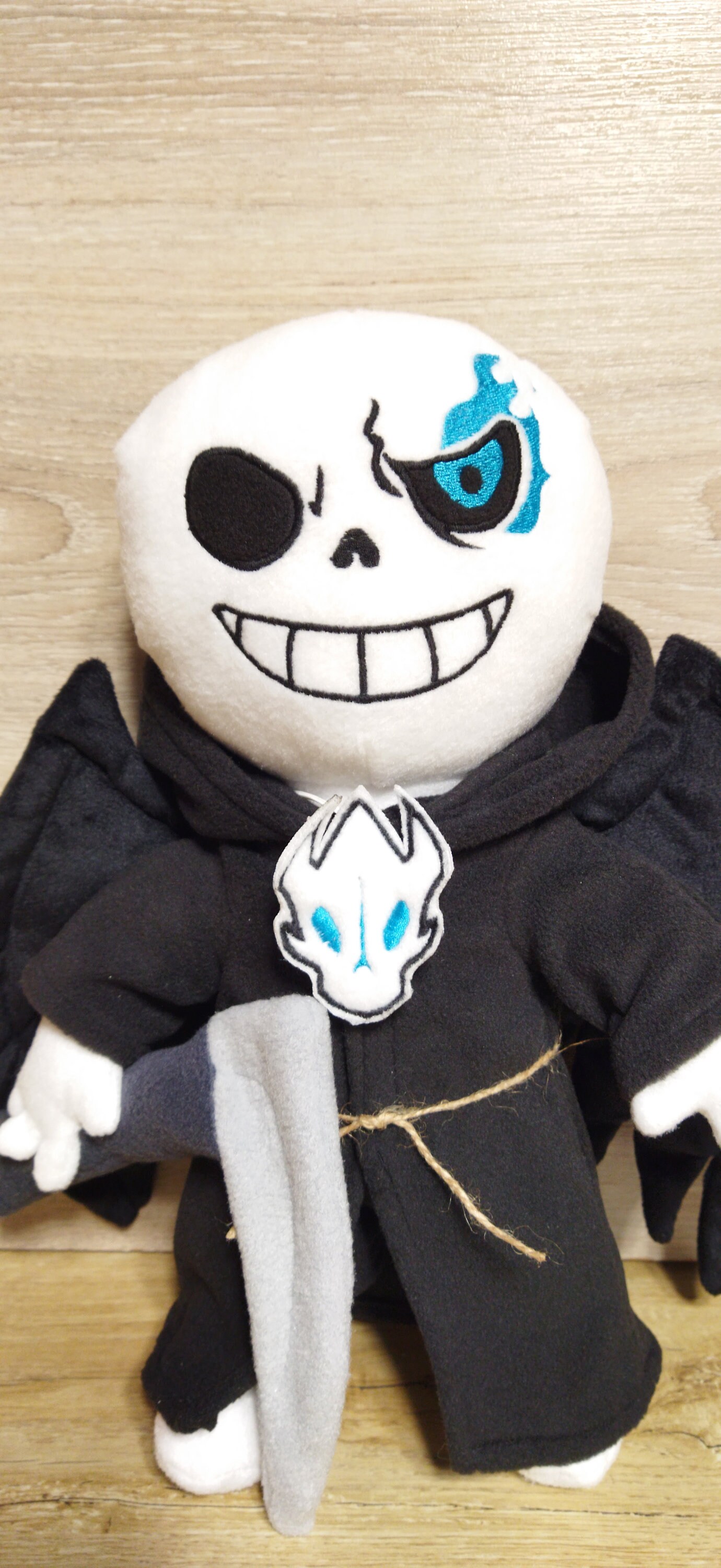 Reaper Sans. Undertale. Large Plush Toy. Size 14 Inch