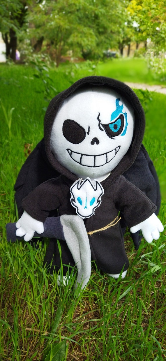 Reaper Sans. Undertale. Large Plush Toy. Size 14 Inch 