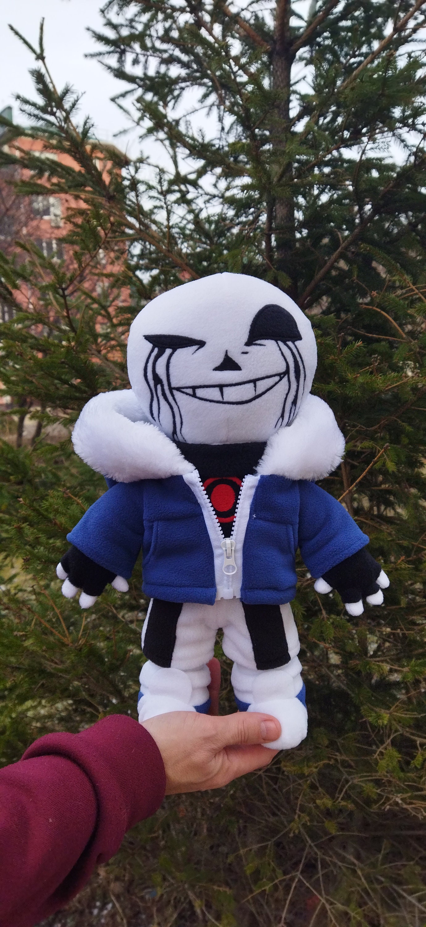 Killer Sans. Undertale. Large Plush Toy. Size 15 Inch 