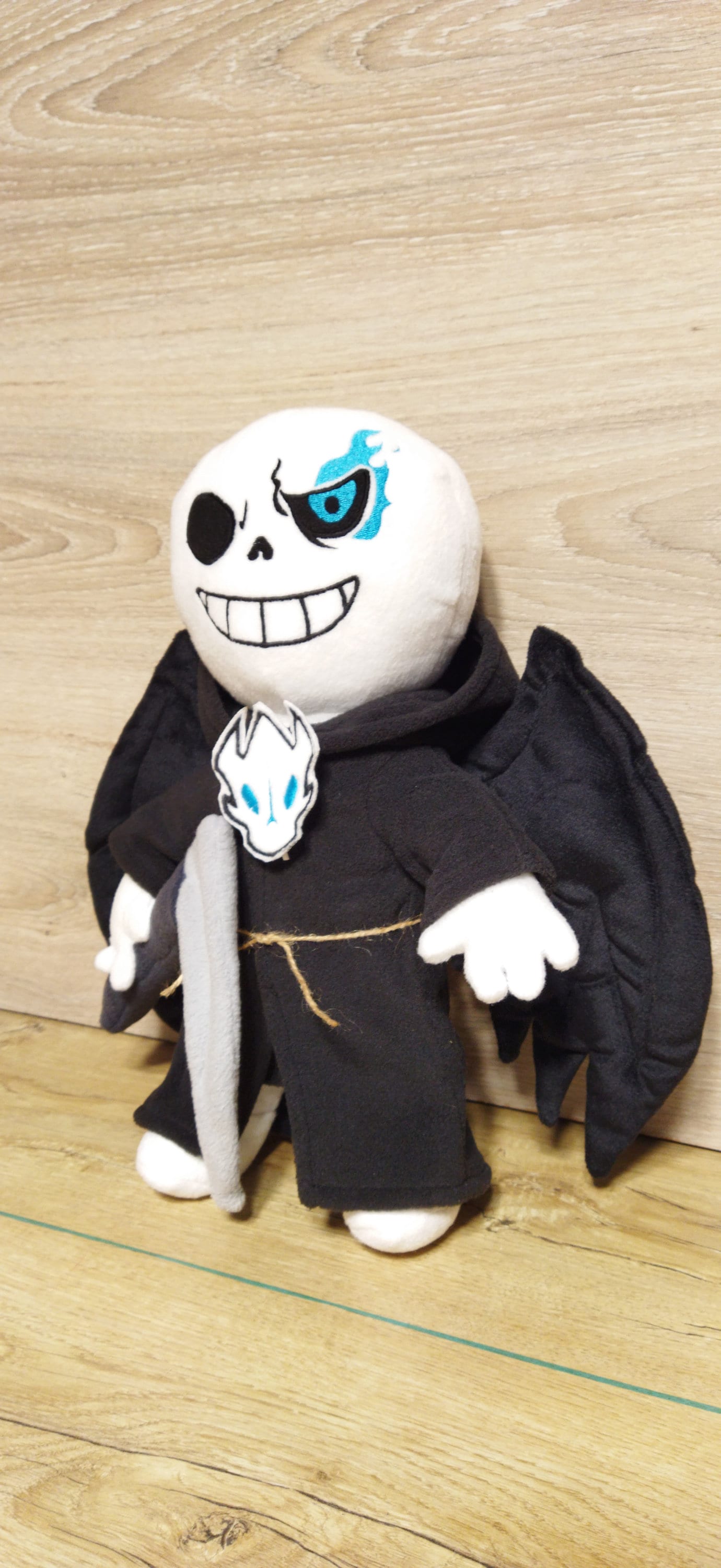 Reaper Sans. Undertale. Large Plush Toy. Size 14 Inch 