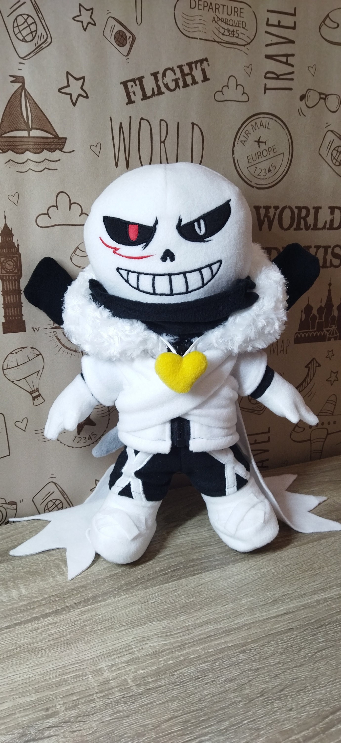 Undertale Ink Sans Small Stacking Plush Commission — Weasyl