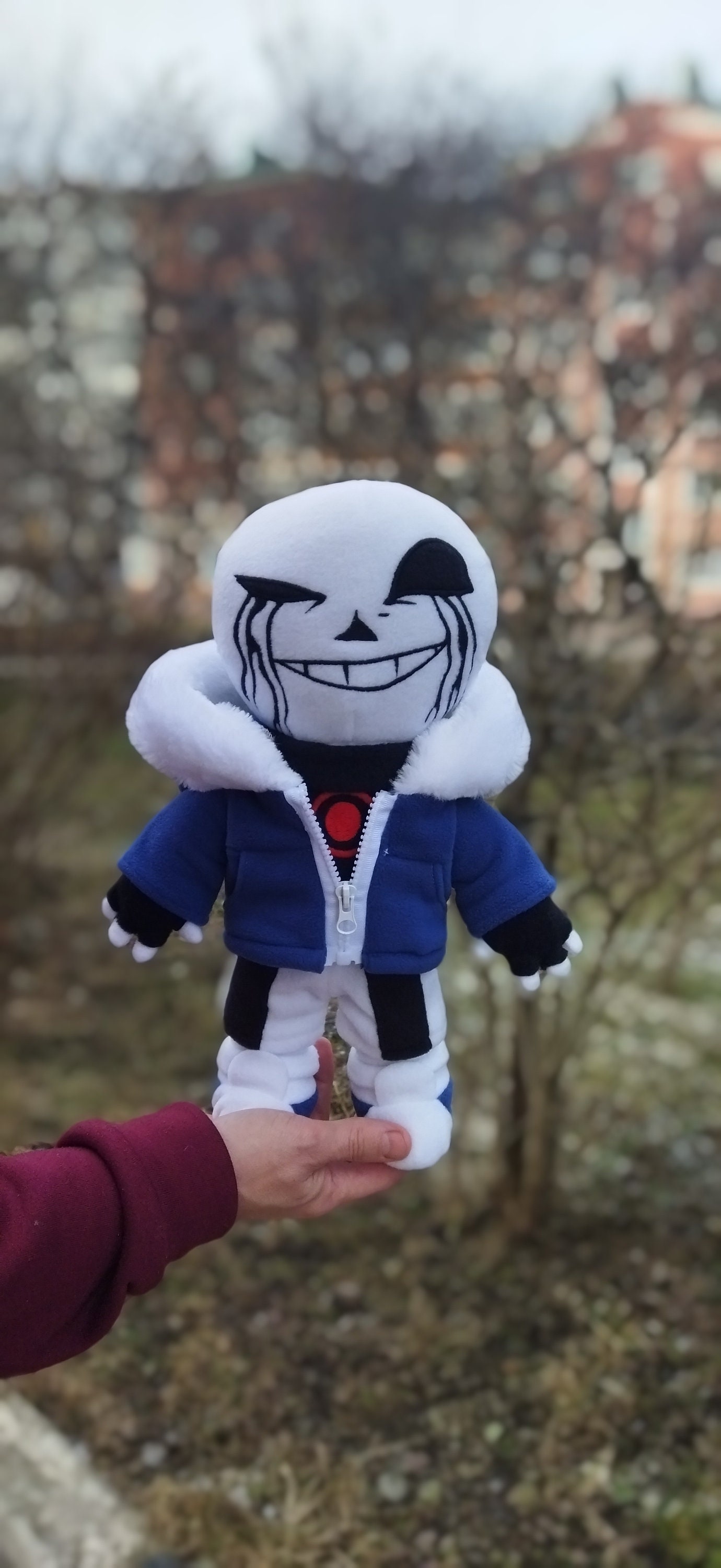 Killer Sans. Undertale. Large Plush Toy. Size 15 Inch 