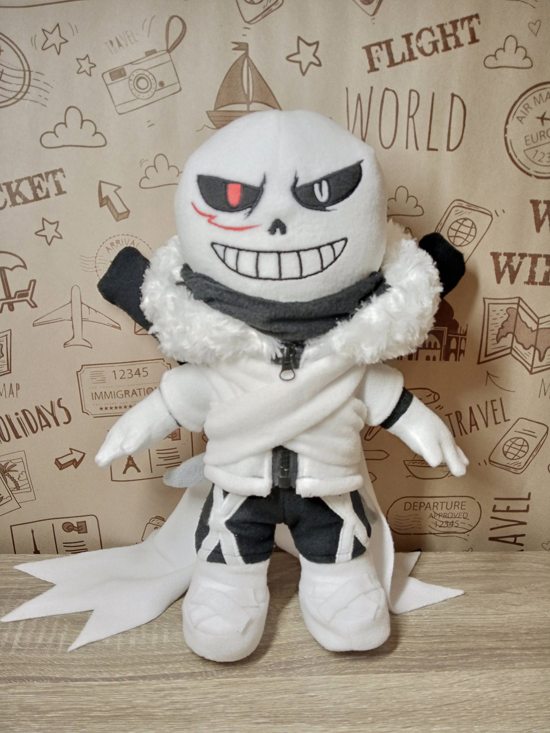 Cross Sans. Xtalesans. Undertale. Large Plush Toy. Size 14 