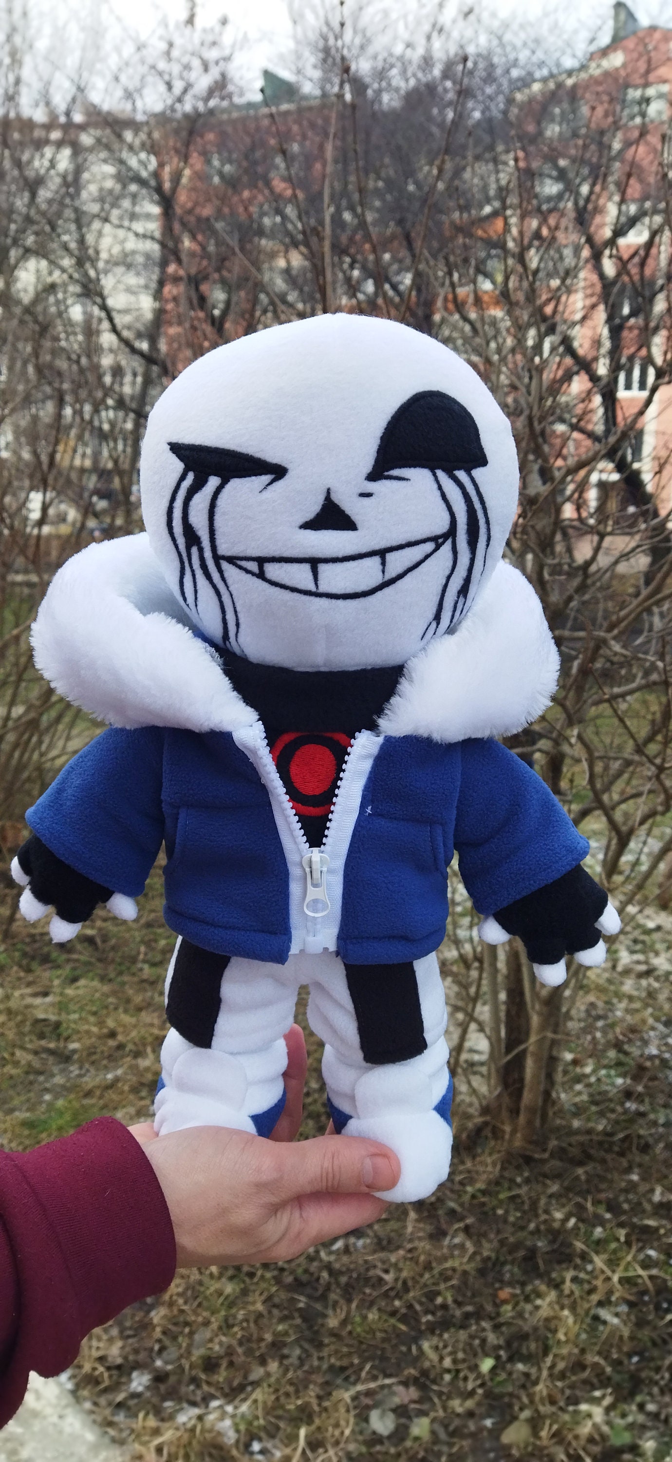 Killer Sans. Undertale. Large Plush Toy. Size 15 Inch 