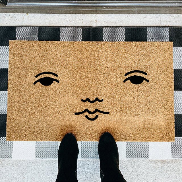 Face doormat Funny Doormat Humor Gift Mat Etsy