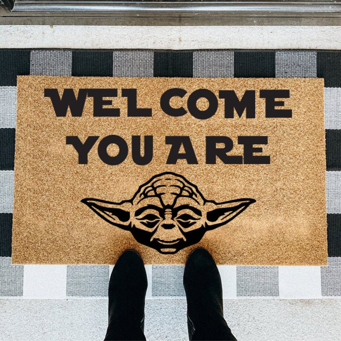 Baby Yoda Home Doormat Star Wars Mat Disney And Etsy