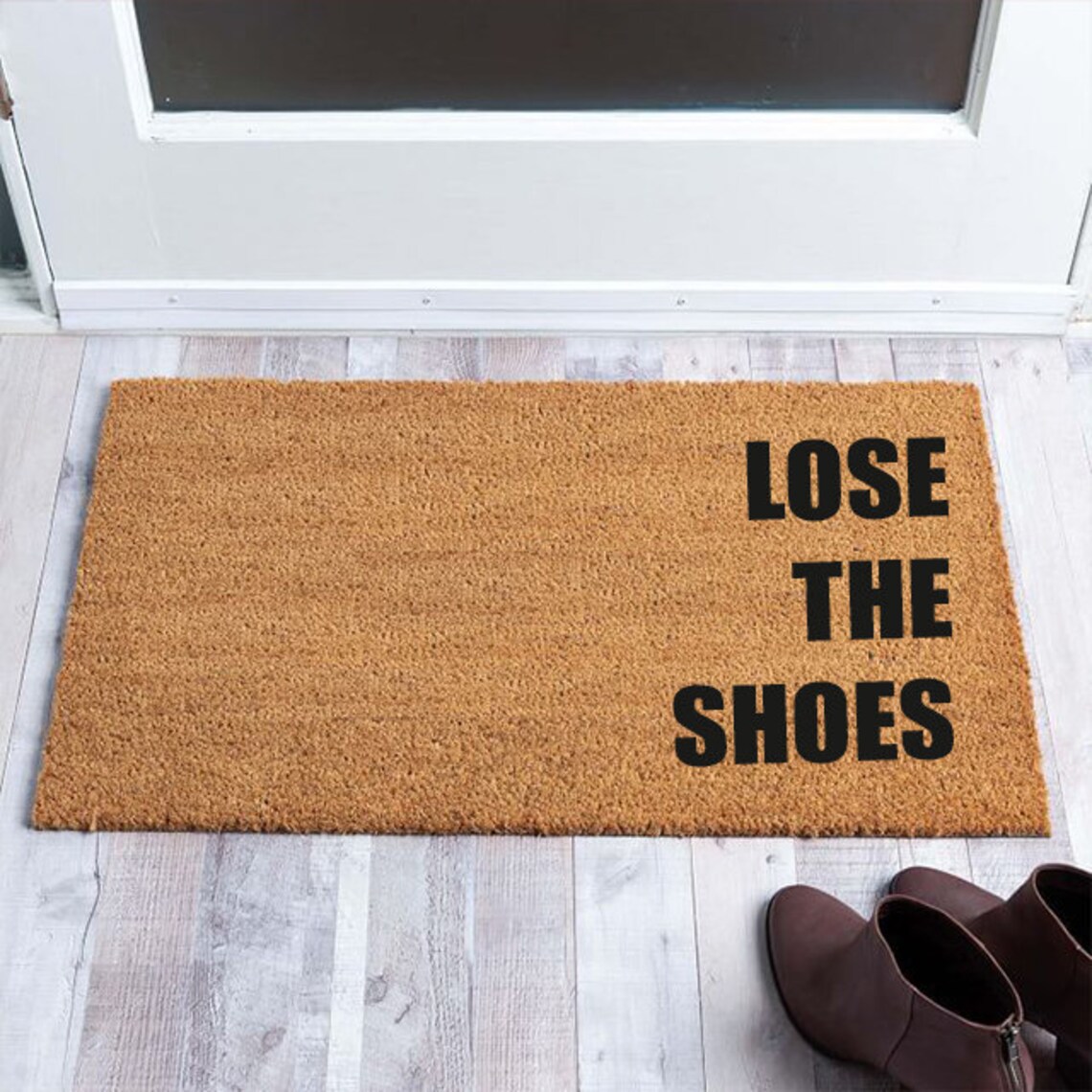 Lose The Shoes Doormat Shoes Off Doormat Funny Mat Etsy