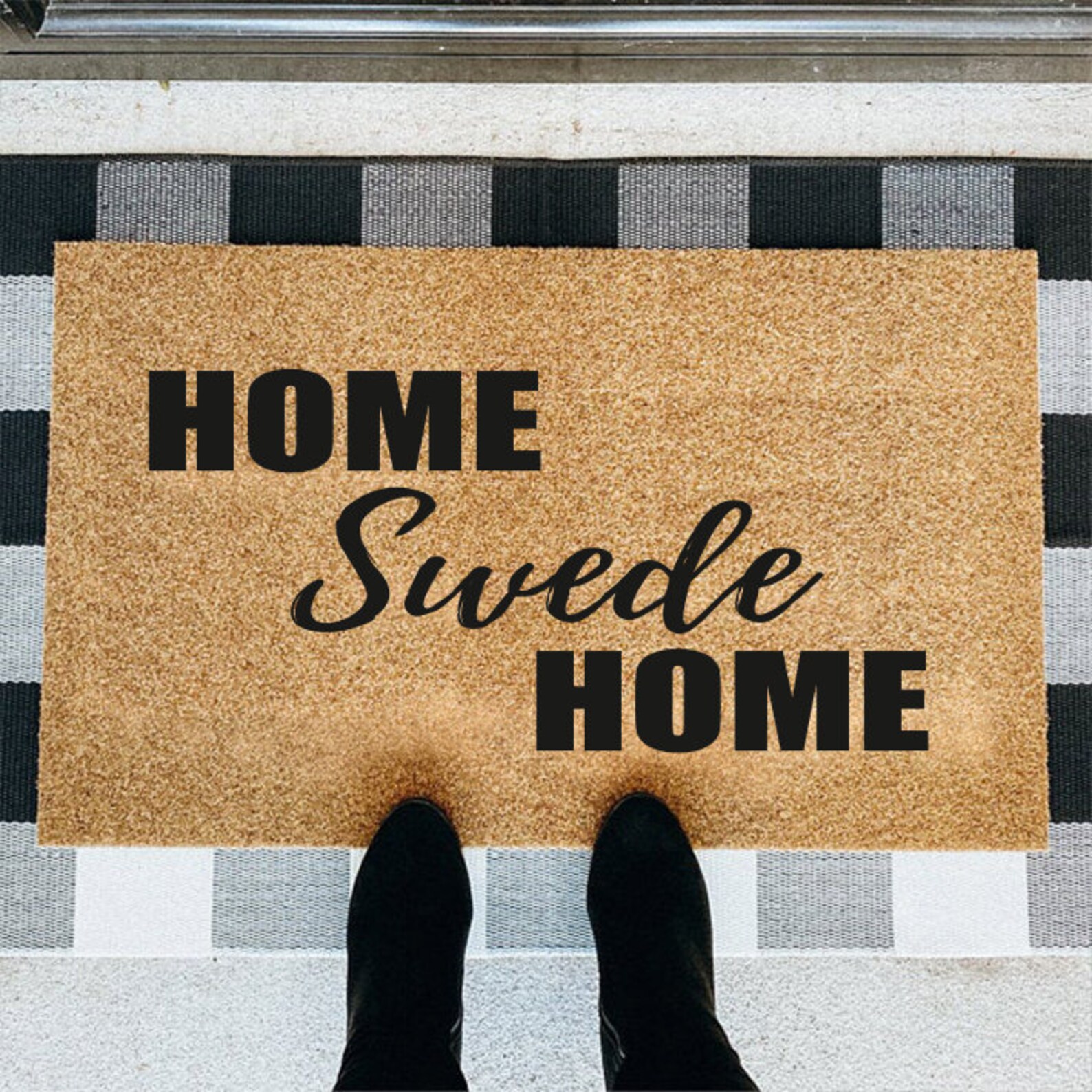 Home Sweet Home Doormat Funny Sign Front Door Etsy