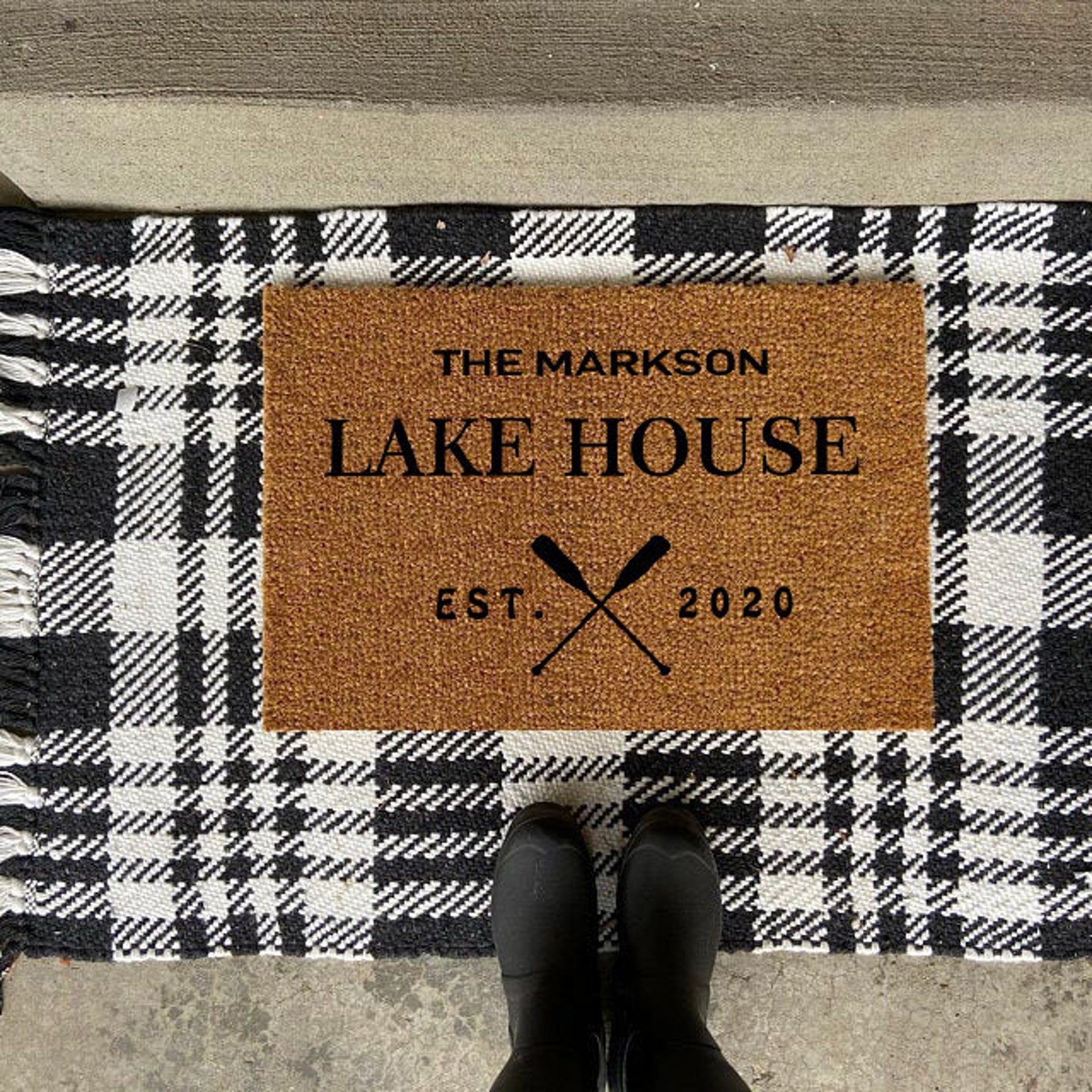 Personalized Doormat Lake Doormat Funny Doormat Family Etsy