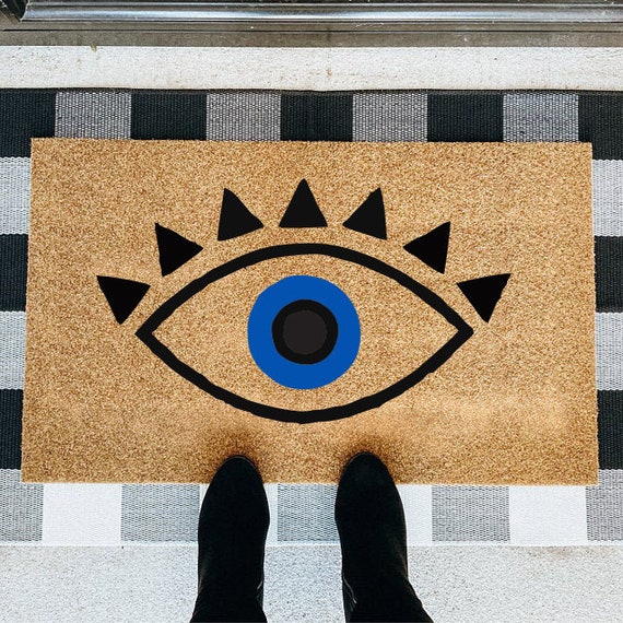 Evil Eye Doormat Custom Mat Housewarming Doormat Etsy