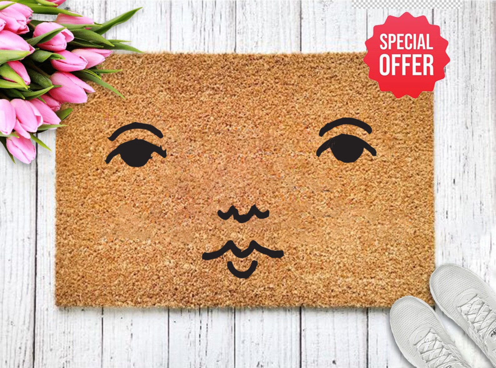 Face doormat Funny Doormat Humor Gift Mat Etsy