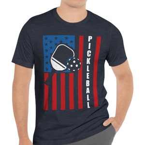 Patriotic Pickleball TShirt, USA Pickleball, Pickle Baller Shirt, Funny Pickle Ball Tee, Fun Pickleball, Pickle Ball Player Shirt, USA Flag