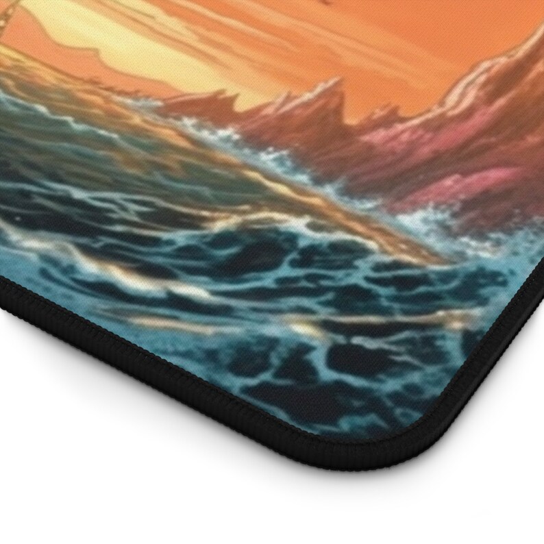 Pirate Ship Playmat Ocean Landscape Mouse Pad Gaming Mat Etsy