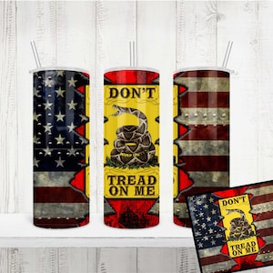 Don&#39;t Tread on Me | Marine Design | US Flag | Tumbler Wrap