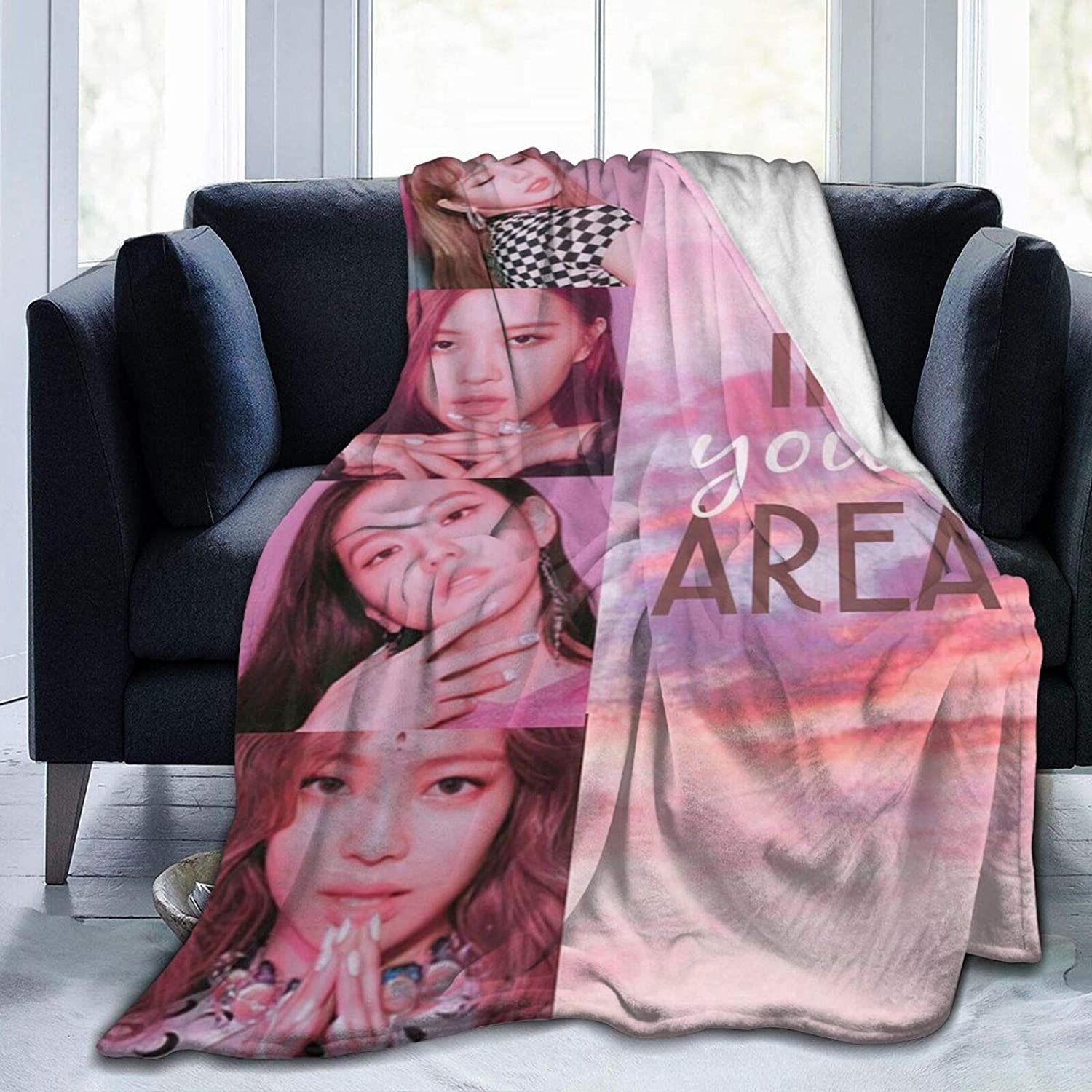 Blackpink Throws Blanket Fleece Warm Blankets Throw Etsy
