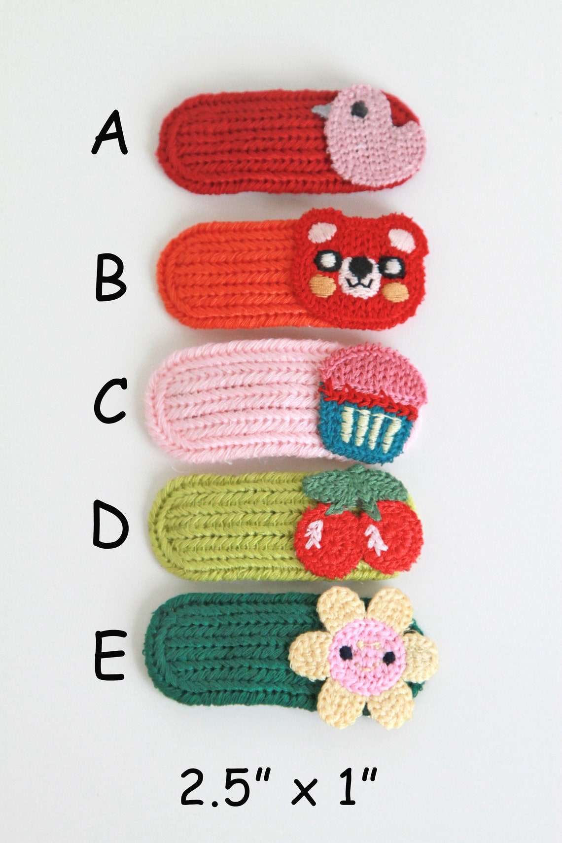 Crochet Hair Clips Toddler Baby Hair Clips Knit Hair Clips Etsy