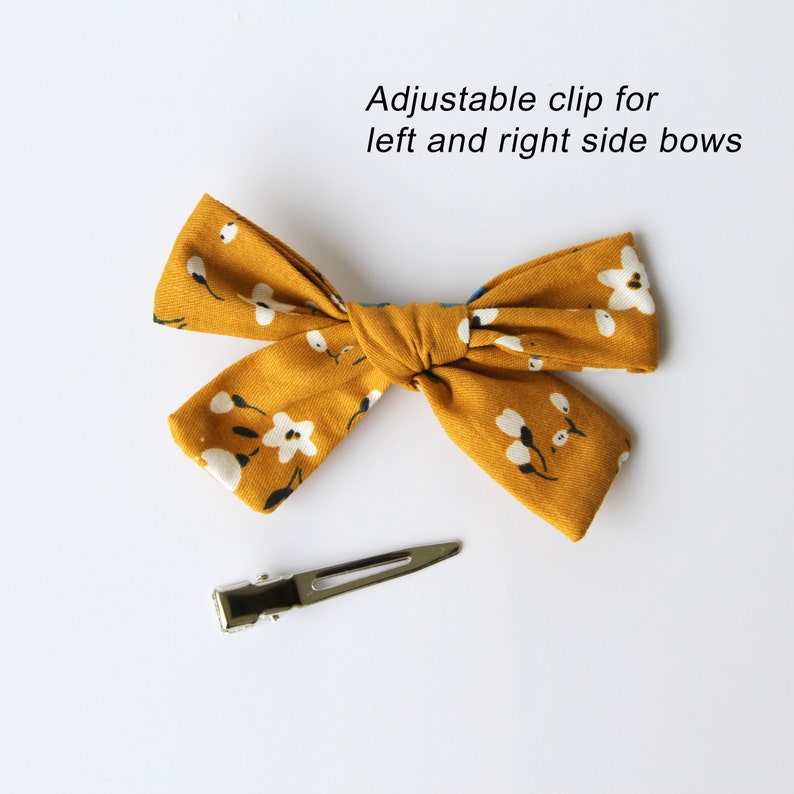 Hair Accessories for Baby and Toddler New Spring Floral Hand Tied Bow Clips Headbands|Handmade Bow Clips Headbands