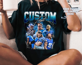 Comfort Colors Custom Football Bootleg Shirt, Bootleg Tee, Custom Baseball Shirt, Custom Basketball Shirt,Custom Boyfriend Shirt,Team Player