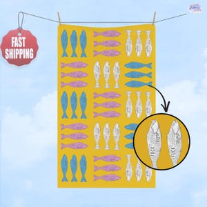 Subtle F*ck Trump Hand Towel, Funny Fish Kitchen Towel, Anti Trump Tea Towel, Bathroom Towel Set, FDT, Political Home Decor, Anti Maga Towel
