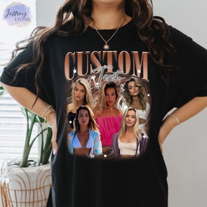 Custom Your Own Picture T-shirts, Custom Photos Wife Husband Shirts, Girlfriend Face Tee, Custom Photo Vintage T-Shirts, Insert Your Design